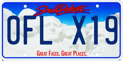 SD license plate 0FLX19