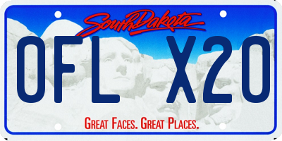 SD license plate 0FLX20