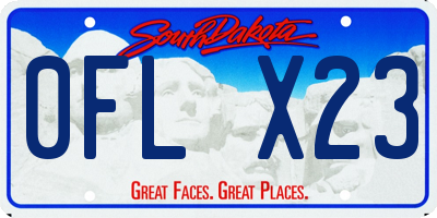 SD license plate 0FLX23