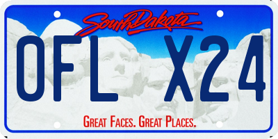 SD license plate 0FLX24