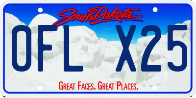 SD license plate 0FLX25