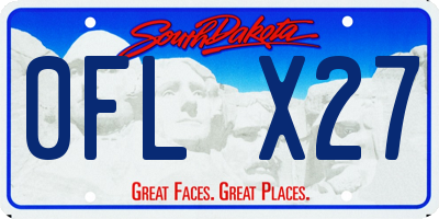 SD license plate 0FLX27