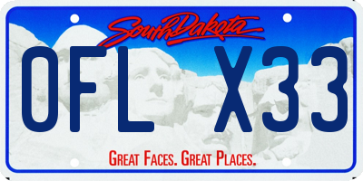 SD license plate 0FLX33