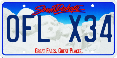 SD license plate 0FLX34