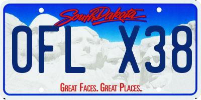 SD license plate 0FLX38