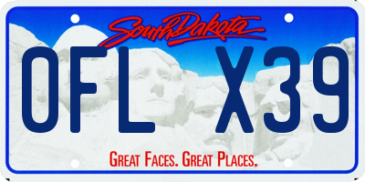 SD license plate 0FLX39
