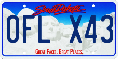 SD license plate 0FLX43