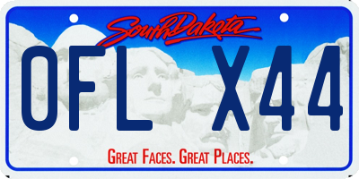 SD license plate 0FLX44