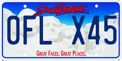SD license plate 0FLX45