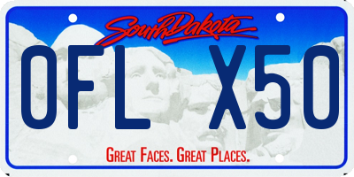 SD license plate 0FLX50