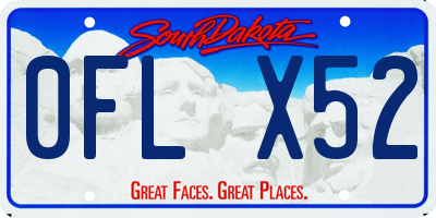 SD license plate 0FLX52
