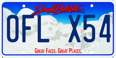 SD license plate 0FLX54