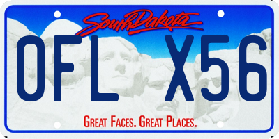 SD license plate 0FLX56