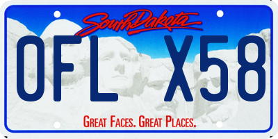 SD license plate 0FLX58
