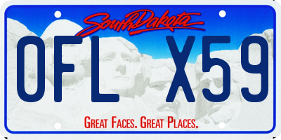 SD license plate 0FLX59