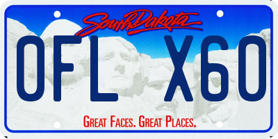 SD license plate 0FLX60