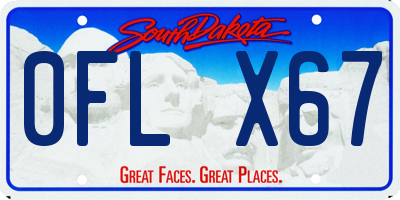 SD license plate 0FLX67