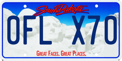 SD license plate 0FLX70