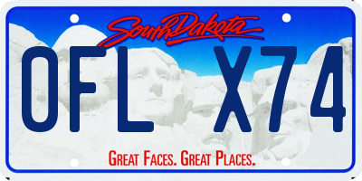 SD license plate 0FLX74