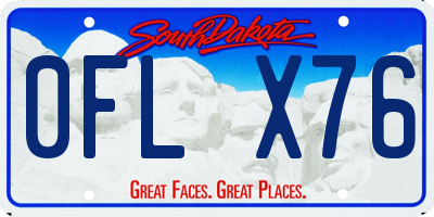 SD license plate 0FLX76
