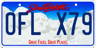 SD license plate 0FLX79