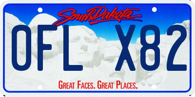 SD license plate 0FLX82