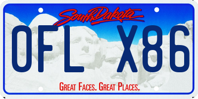SD license plate 0FLX86