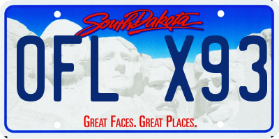 SD license plate 0FLX93