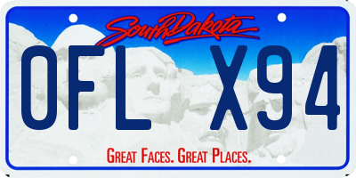 SD license plate 0FLX94