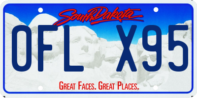 SD license plate 0FLX95