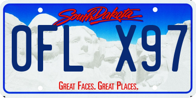 SD license plate 0FLX97