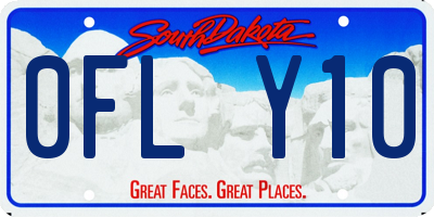 SD license plate 0FLY10
