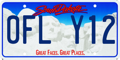 SD license plate 0FLY12