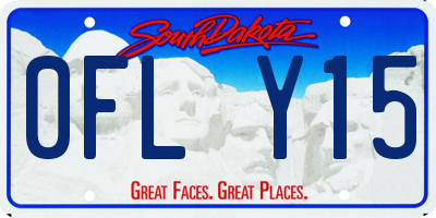 SD license plate 0FLY15
