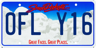 SD license plate 0FLY16