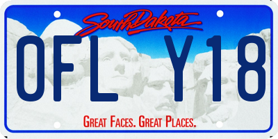 SD license plate 0FLY18