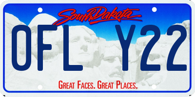 SD license plate 0FLY22