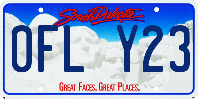 SD license plate 0FLY23