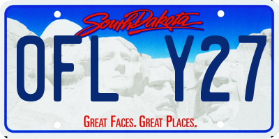 SD license plate 0FLY27