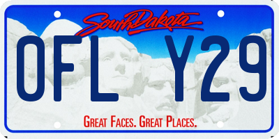 SD license plate 0FLY29