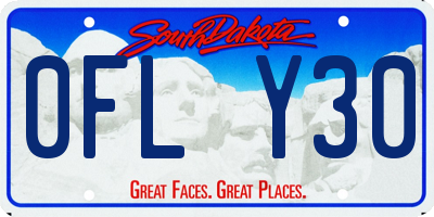 SD license plate 0FLY30