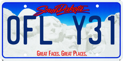 SD license plate 0FLY31