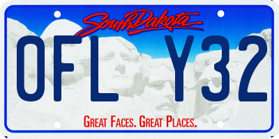 SD license plate 0FLY32