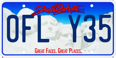 SD license plate 0FLY35