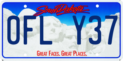 SD license plate 0FLY37