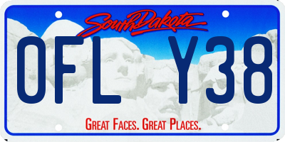SD license plate 0FLY38
