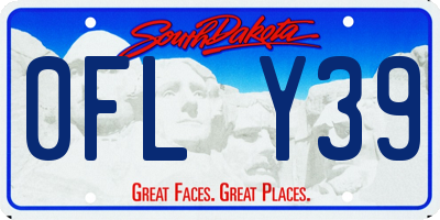 SD license plate 0FLY39