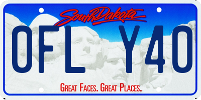 SD license plate 0FLY40