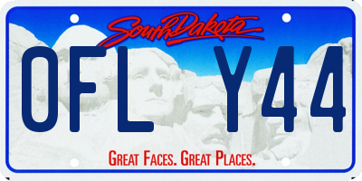 SD license plate 0FLY44