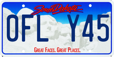 SD license plate 0FLY45